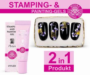 Moyra Stamping und Painting Gel Nr.05 Purple, Stempel-Gel Nr.05 Purple, Painting-Gel Nr.05 Purple, Stamping fürs Nagelstudios und privat, Stamping Sets zum Testen, Stamper und Stamping Platten Nailart, kreative Nail Art für Anfänger